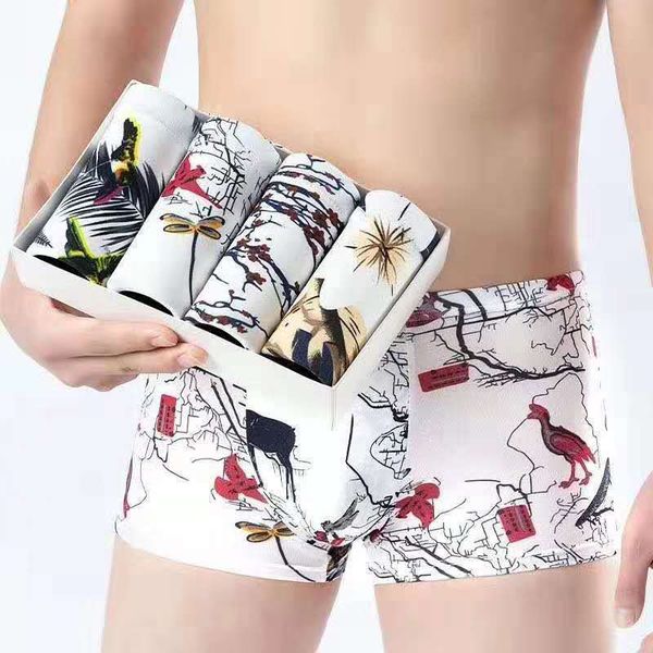 

4pcs/lot mens underwear underpants boxer shorts modal gay male ceuca boxers breathable new mesh man underwear m-xxl high quality, White;black