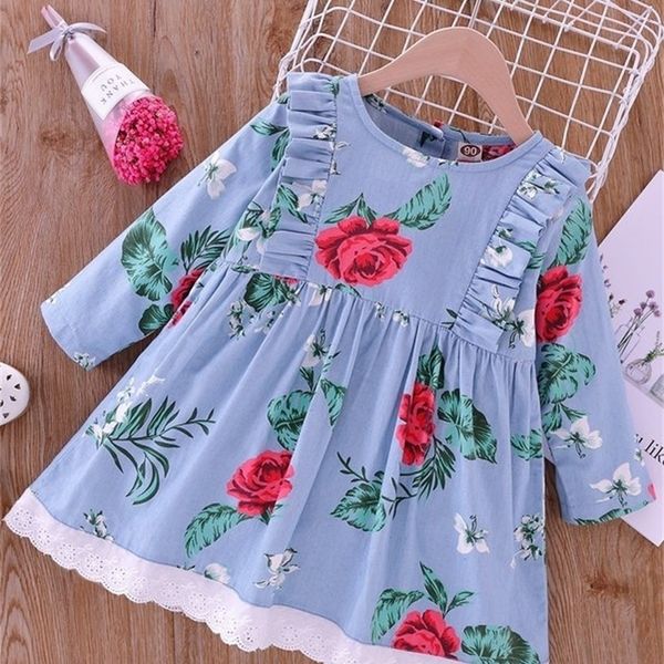 

toddler girls floral print ruffle trim eyelet embroidery dress she, Red;yellow