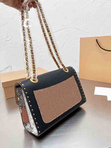 

flower shoulder bags lock snakeskin panel women luxury brand handbag chain strap leather designer crossbody female purses 221212