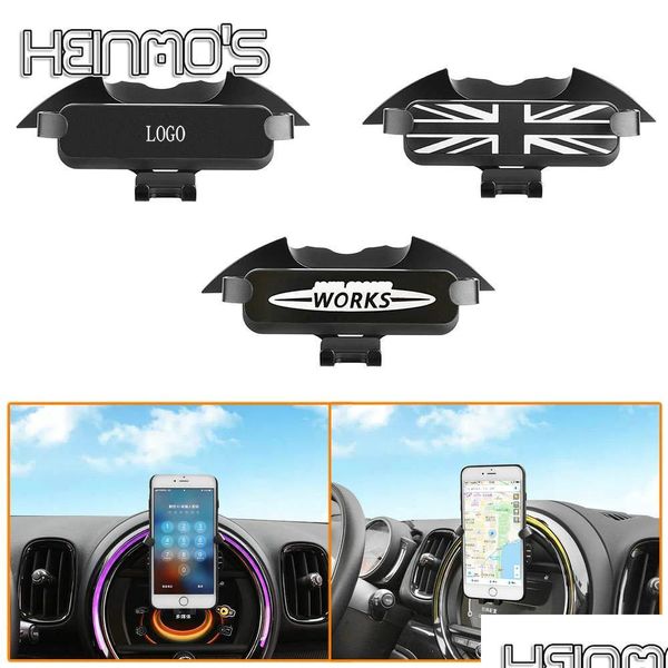 

car holder for mini cooper countryman accessories clubman f54 f55 f56 f57 f60 car gps mobile phone holder bracket jcw grey union jack dhqgr