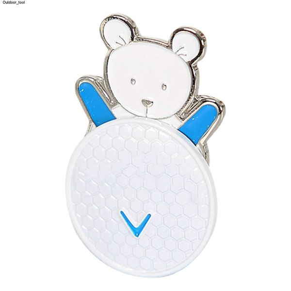 

new 1 pc golf ball mark magnetic hat clip cartoon bear marker accessories