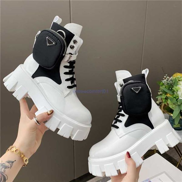 

2022 designer rois boots martin bag short boots military shoes pocket motorcycle boots martin nylon inspiration combat case size 35-43 men w, Black