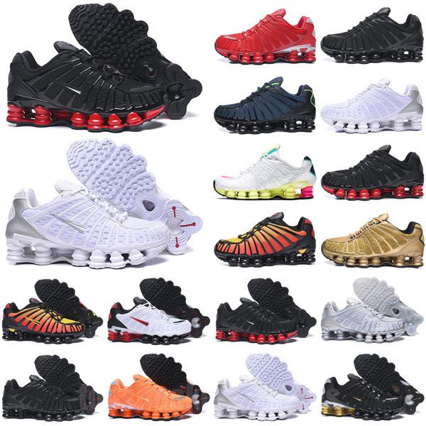

shox tl r4 men women running shoes triple black white silver platinum chrome gold wolf grey lime mens womens trainers sports sneakers runner