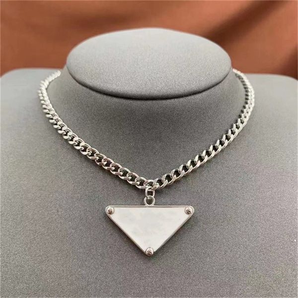 

designer jewelry necklace for women charm punk accessories luxury quality pendant couple wedding prom pendant fashion friendship necklaces v, Silver