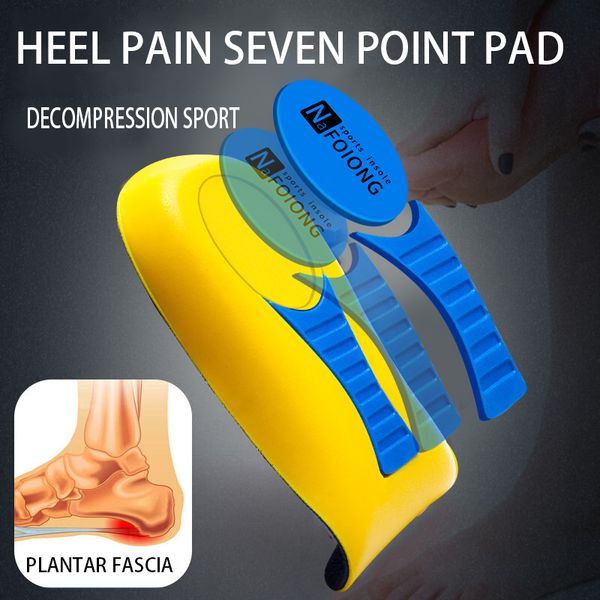 

sports insoles for men women foot heel spurs pain cushion massager care half heel insole latex soft sole running shoes pads, Black