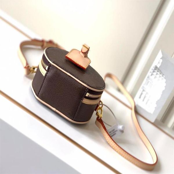 

petite boite chapeau boite mm pm handbag purse cowhide trim canvas hatbox designer shoulder bags crossbody messenger envelope bag 2110, Black;red