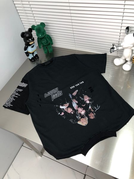 

men's plus tees & polos round neck embroidered and printed polar style summer wear with street pure cotton rd2d, Black;brown