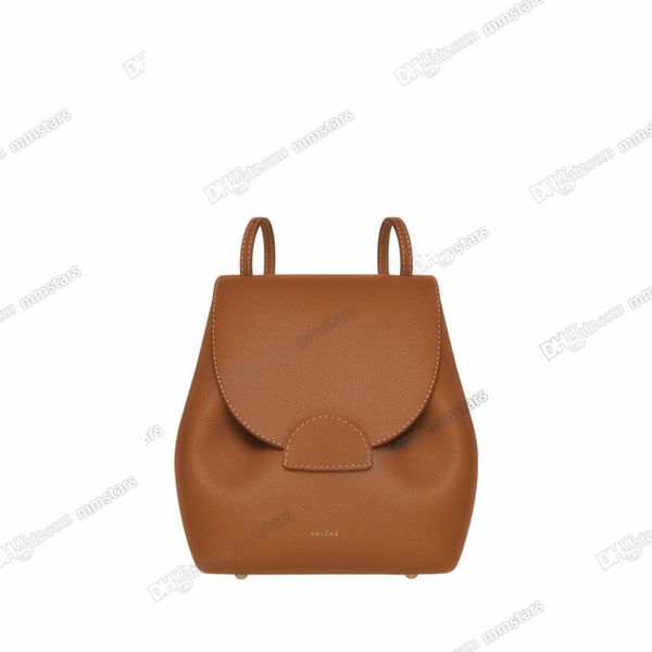 

numero un polene mini backpack women full-grained leather designer sliding the thin leather straps backpacks flap magnetic buckle closure 9j