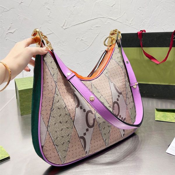 

designer shoulder bag women handbags leather attache hobo crossbody bag adjustable strap half moon underarm bags