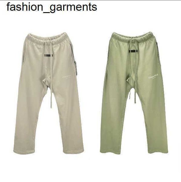 

designer new flocked pants loose straight casual letter essential pants fashion, Black