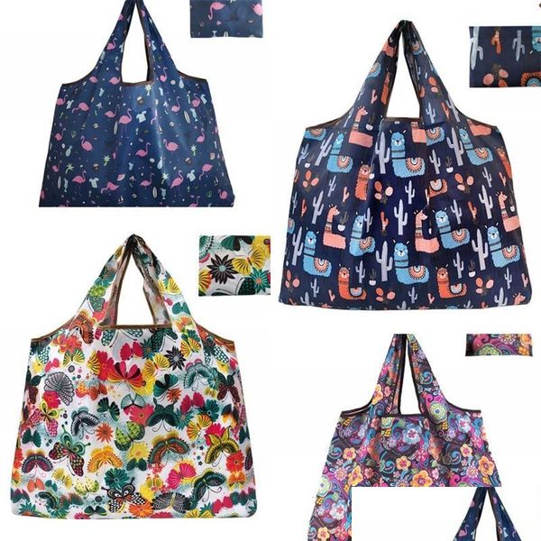 

storage bags portable storages bag printing butterfly cloth packet foldable washable sack waterproof shop blue fashion square drop d dhta5