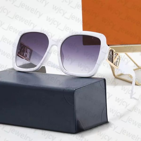 

fashion sunglasses summer beach glasses full frame louiseity lvs viutonity louis vuitton lv letter design mens women 5 color good quality, White;black