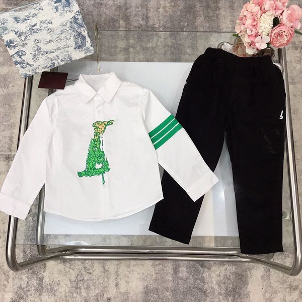

baby clothes shirt set kids designer clothes girls boys tracksuits hoodies with letter 2022 outfit autumn and winter loose 2 pieces 100-160c, White