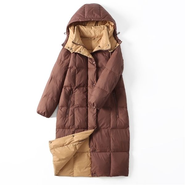 

women s down parkas winter jacket coat long casual warm puffer padded hooded parka female outerwear clothing 220915, Black