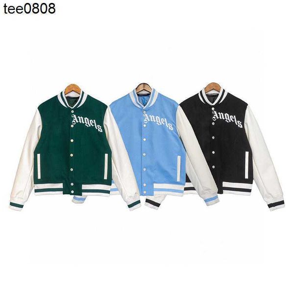 

spring tide brand severed bear loose cotton essentials embroidered letters couple baseball jacket jacket men's and women's, Black;brown
