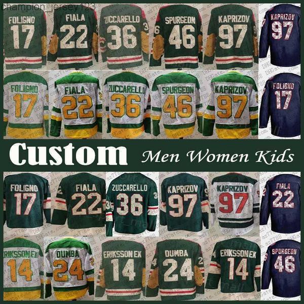 

fans tees 29 marc-andre fleury custom men women kids hockey jersey matt dumba kirill kaprizov jared spurgeon cam talbot marcus foligno joel, Black