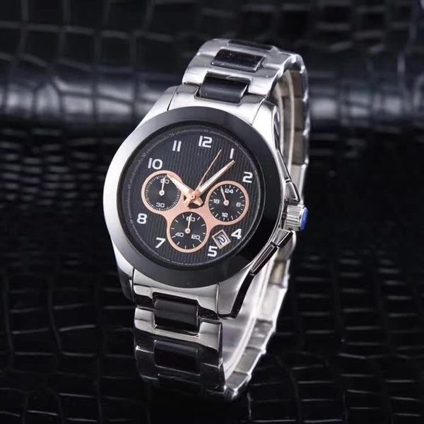 

boss boutique men's watch quartz movement fine steel strap diameter 41mm thickness 10mm, Slivery;brown