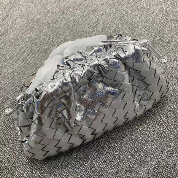 

bags luxury designer cowhide leather womenwoven cloud clip dumpling party clutch shoulder handbag diagonal bag