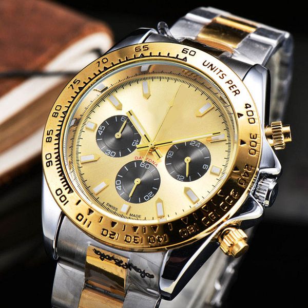 

men's brand business casual watch quartz movement multi-function waterproof stainless steel watch with luminous, Slivery;brown