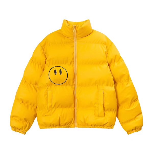 

men's down & parkas the correct version of drew smiling face cotton padded clothes black new solid collar thickened clothes for men wom