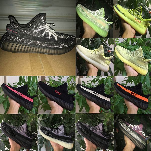 

shoes 350 static reflective yezzy yeezzy yeezys sneakers v3 v1 v2 running sports 3m onyx bone zebra blue tint beluga cinder black red butter