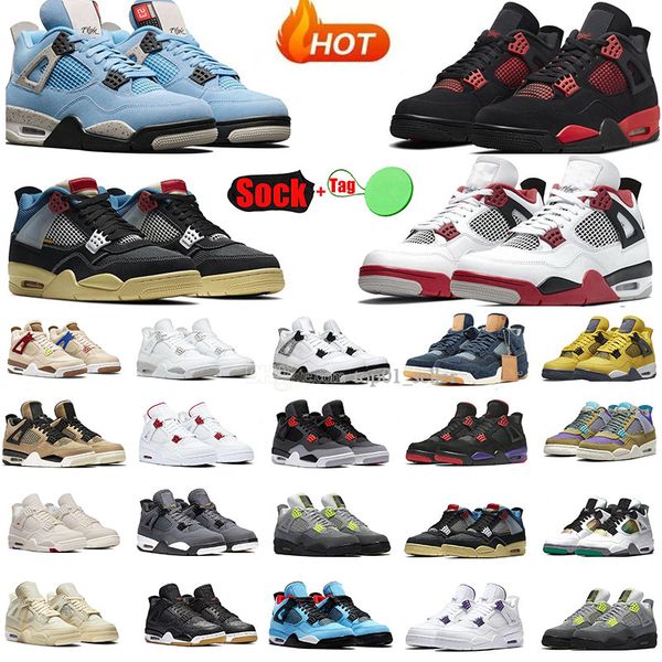 

jumpman 4 4s basketball shoes women mens sneakers university blue red thunder pure money white guava ice oreo sail noir metallic purple