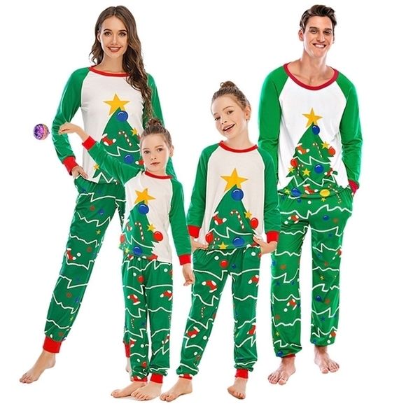 

family matching outfits 2023 christmas family clothes set boys girls pyjamas matching clothes green santa tree clothing mother father sleepw, Blue