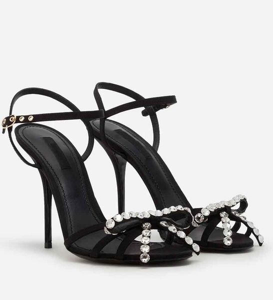 

sandals shoes lady gold-plated sandalias famous summer brands gros-grain women crystal bow patent leather carbon gladiator party wedding eu3, Black