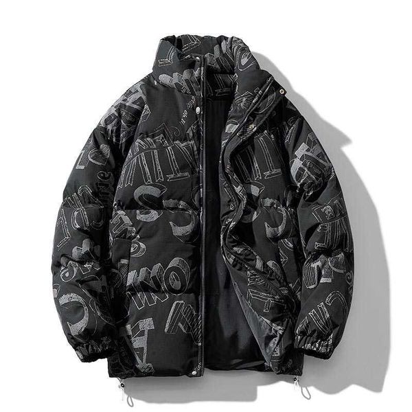 

men's jackets winter oversize mens winter jackets coat korean style harajuku warm parkas cotton padded clothes g221013, Black;brown