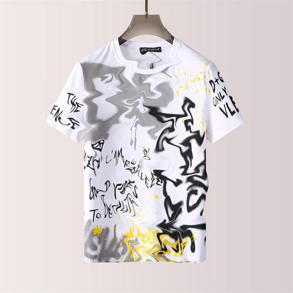 

designer t shirt summer short sleeve waves tee men women lovers luxury t-shirts fashion senior pure cotton sian code m-3xl dp57, White;black