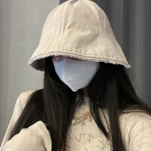 

wide brim hats summer autumn black women bucket hat casual cotton solid color panama cap outdoor beach visor sun lady girl fisherman g221014, Blue;gray