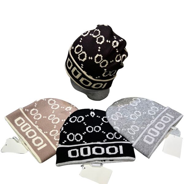 

winter warm knitted hat fashion beanie cap designer skull caps for man woman 3 colors, Blue;gray