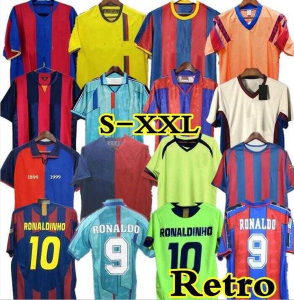 

soccer jerseys 08 09 96 97 100th retro uniform 03 04 05 06 07 10 11 14 15 xavi ronaldinho rivaldo puyol finals kit, Black;yellow