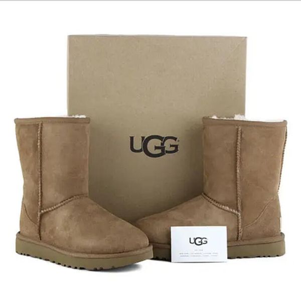 

australia australian classic ugg warm boots womens mini half snow boot usa gs 585401 winter full fur fluffy furry satin ankle bootss booties, Black