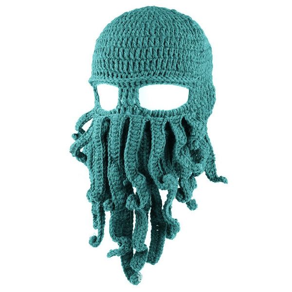 

european and american fashion ocs beanie/skull caps hand knitted winter warm wool festival spoof squid ear cap ac331, Blue;gray