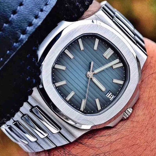 

pak pateks 8.3 3k 5711 cal324c classic automatic mechanical men watch sapphire transparent black blue dial glide sooth second luminous watch, Slivery;brown