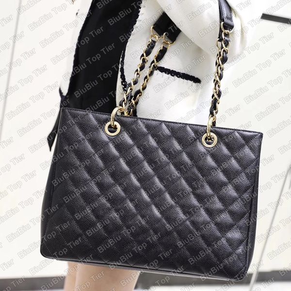 

10a tier quality mirror original classic diamond lattice totes bag designer women handbags 34cm luxuries ladies handbag caviar leather shopp