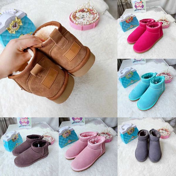 

designer australian australia warm boots ultra mini half snow boot ankle classic winter full fur fluffy furry satin usa boys girls u kids, Black