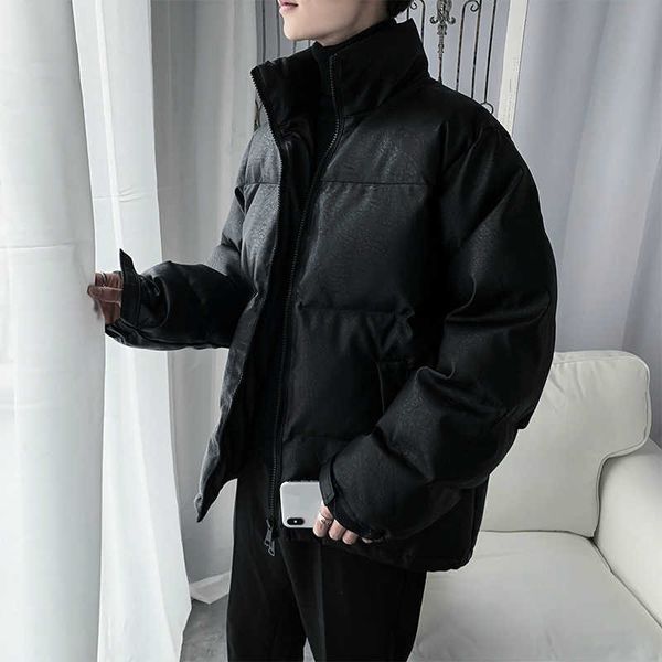 

men's jackets autumn cotton jacket men's casual winter clothing korean loose stand collar puffy jacket fashion boys coat thick par, Black;brown