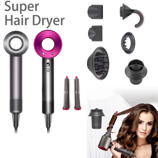

Dryers Negative Hair Ionic Professional Salon Blow Powerful Travel Homeuse Cold Wind 221018, Black
