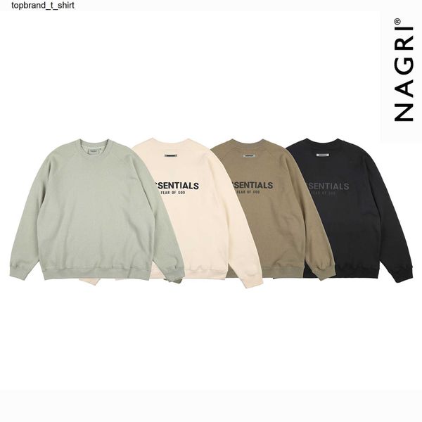 

new men's hoodies designer sweatshirts essential round neck sweater men's autumn loose long sleeve season 7 back letter hoodie, Black
