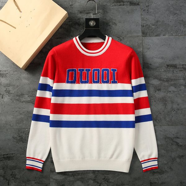 

2022 mens designers f sweaters pullover women hoodie long sleeve sweater sweatshirt embroidery knitwear winter clothes, White;black