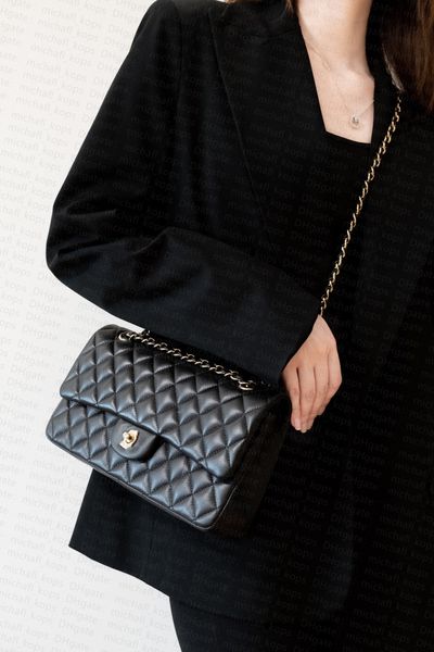 

10a women bags 2022 cf caviar leather shoulder purse black gold silver chain crossbody clutch pochette envelope bag wallet wholesal 1112