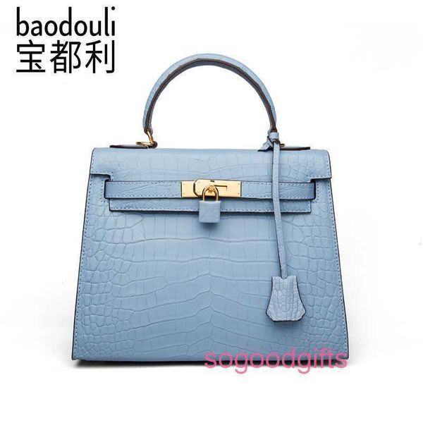 

designer herme bags kely women's handbags luxury genuine leather new crocodile leather women's bag one shoulder portable messenger