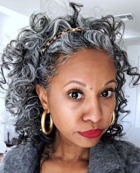 

beautifully curled ponytail natural gray women pony tail hairpiece afro kinky puff bun extension wraps drawstring clip ins 1pcs, Black