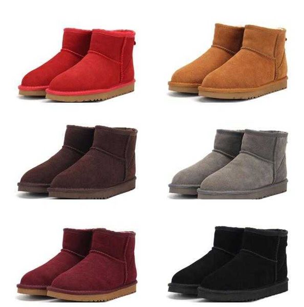 

2022 aus u5854 short man women snow boots soft comfortable sheepskin keep warm boots with card dustbag beautiful christmas birthday, Black