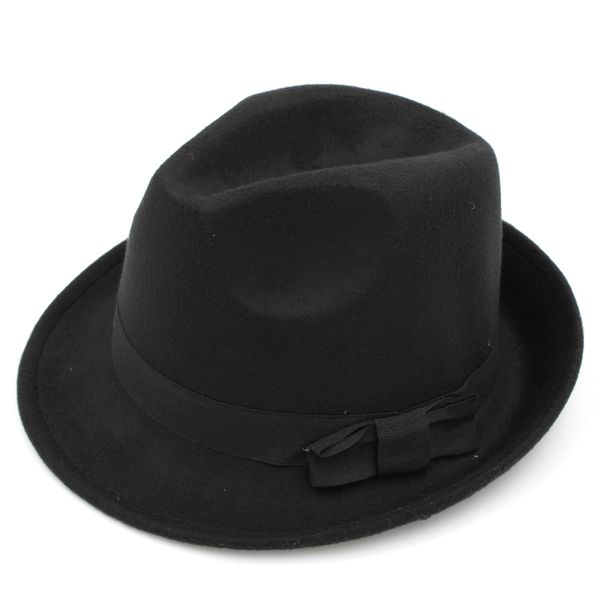 

fedora hats for women men roll-up short brim trilby gangster jazz cap with black ribbon band, Blue;gray