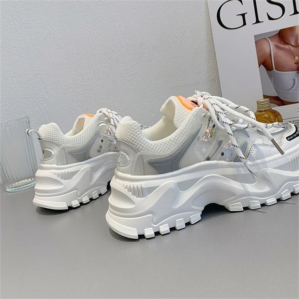 

mesh shoes women chunky sneakers summer thin mesh breathable sport shoes ladies casual shoes womans footwear 220623, Black