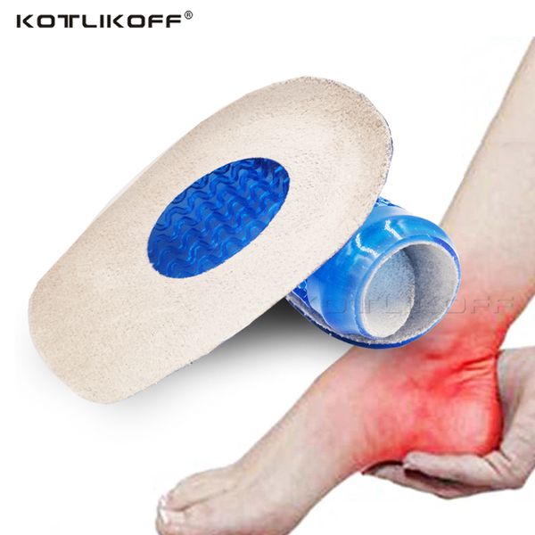 

silicone gel heel spur pad for foot plantar fasciitis achilles tendonitis care pain relief insole inserts foot care, Black