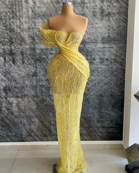 

yellow prom dresses bateau sleeveless lace hollow appliques sequins beaded evening dresses embroidery floor length evening dress plus size c, Black